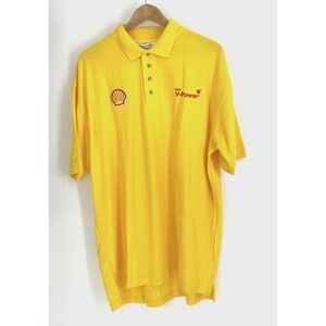 Shell V-power Yellow 2XL Men's Short Sleeve Workwear Uniform Polo Shirt